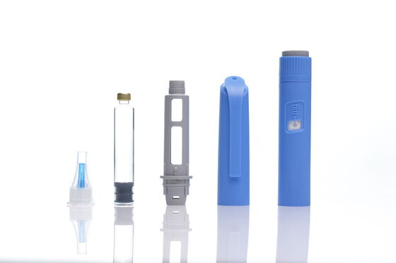 Iniettore automatico a penna con retrazione automatica dell'ago, realizzato in plastica di grado medicale e acciaio inossidabile per iniezioni sicure