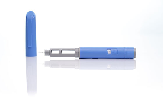 Penna per iniettore automatico con ritratto automatico dell' ago e durata di conservazione di 24 mesi realizzata in plastica di qualità medica e acciaio inossidabile